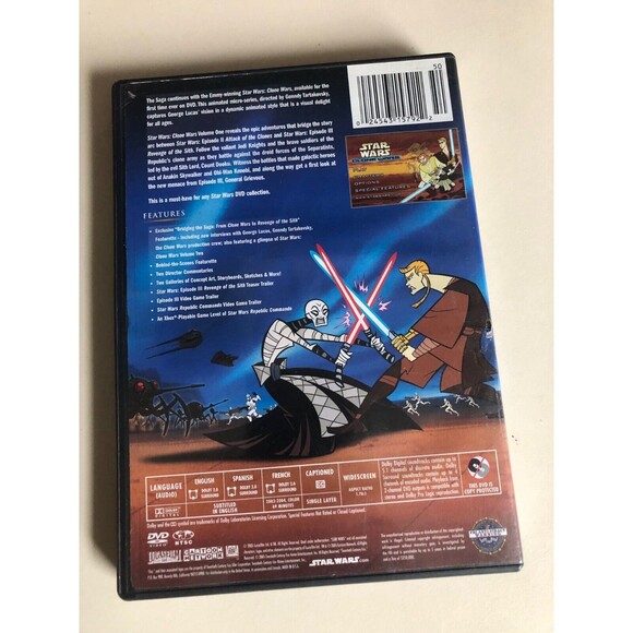 STAR WARS CLONE WARS VOLUME 1 Cartoon Network 2005 DVD TARTAKOVSKY - Picture 2 of 4